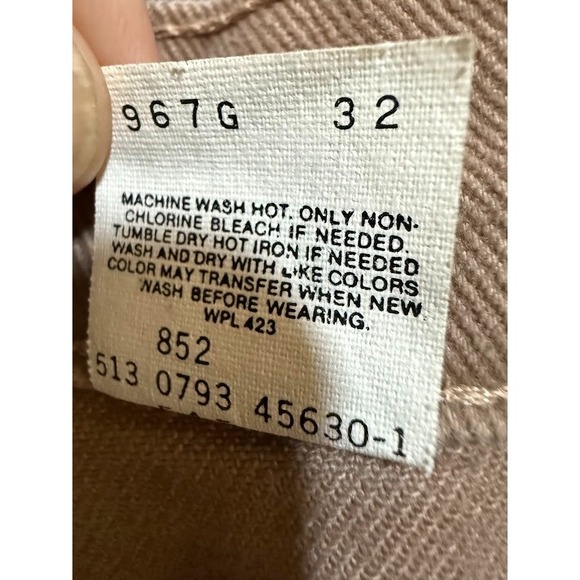 VTG. Levi's 545 Jeans Mens 36 Beige Denim Loose Straight‎ Pocketed Men 36X30. - Picture 4 of 12